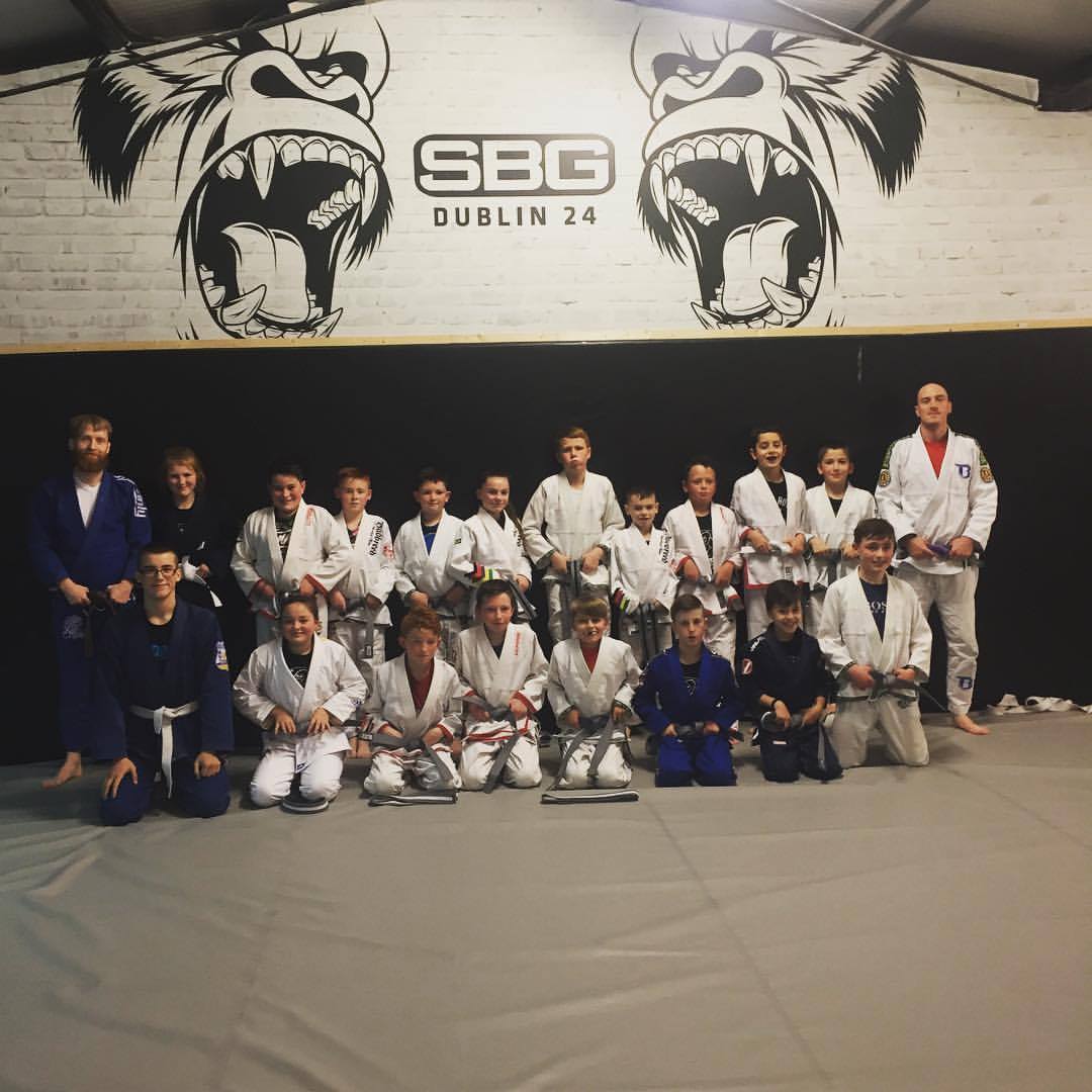 Kids martial arts grading in SBG Dublin24