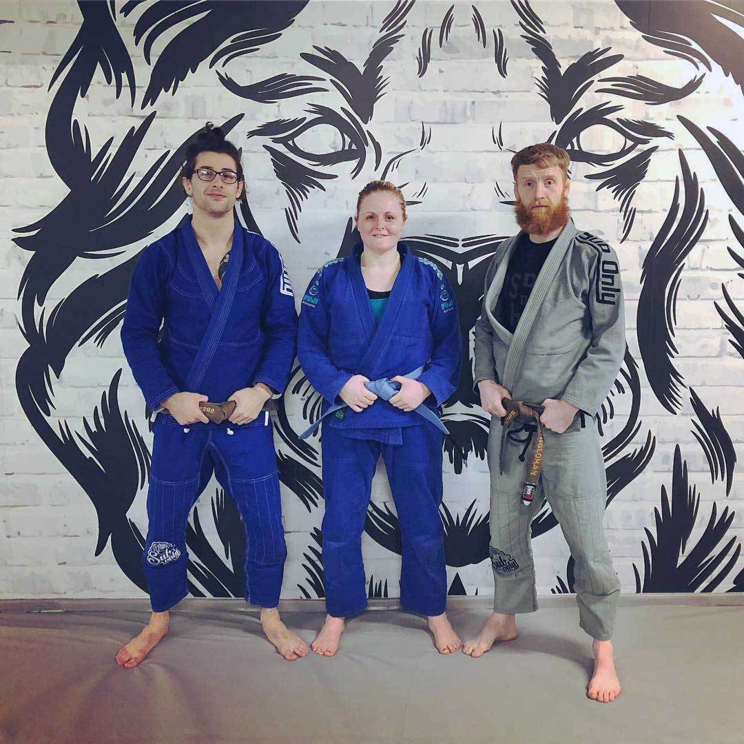 Liv receiving her BJJ blue belt in SBG Dublin24